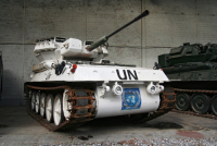 Танк ООН в военном музее в Брюсселе, Бельгия