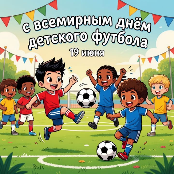всемирный день детского футбола, открытка №12