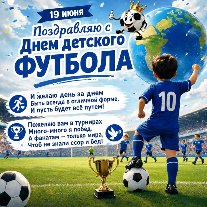 всемирный день детского футбола, открытка №2