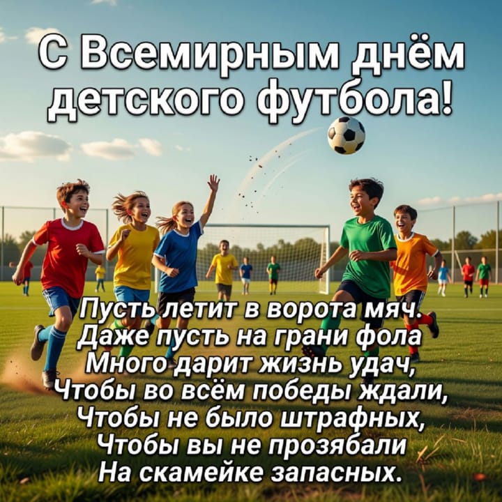 всемирный день детского футбола, открытка №20
