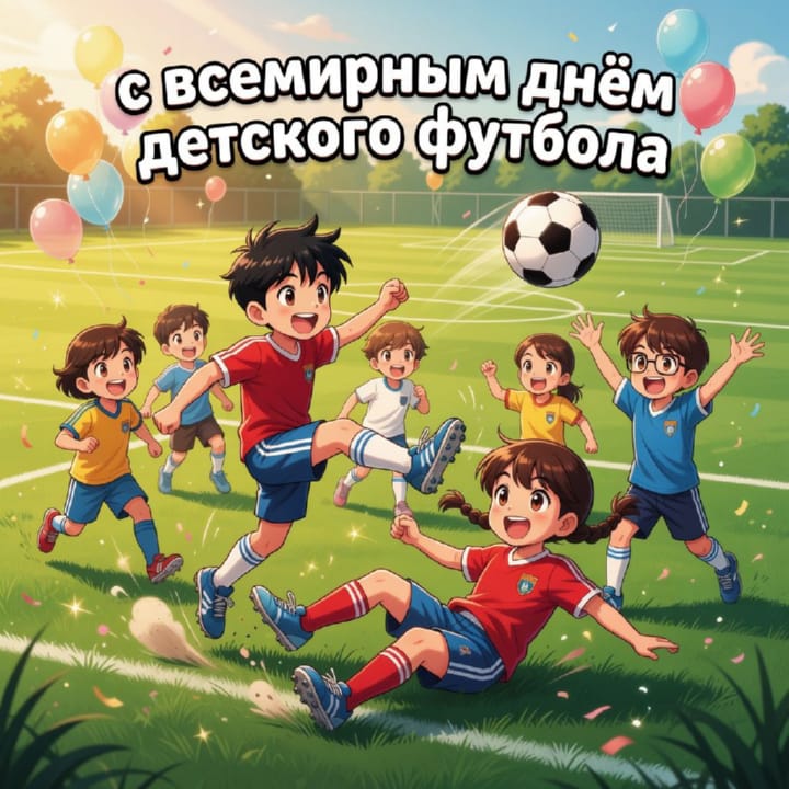 всемирный день детского футбола, открытка №22