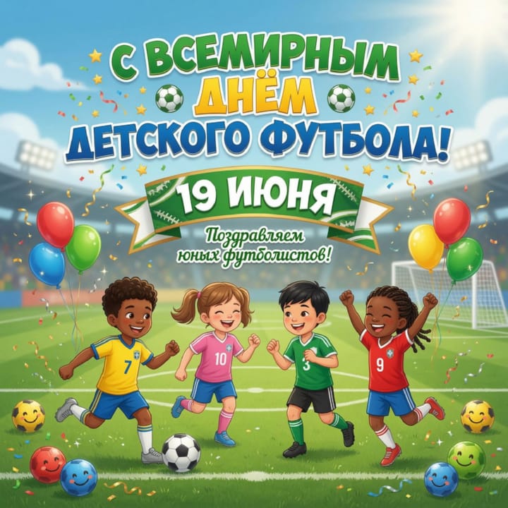 всемирный день детского футбола, открытка №3