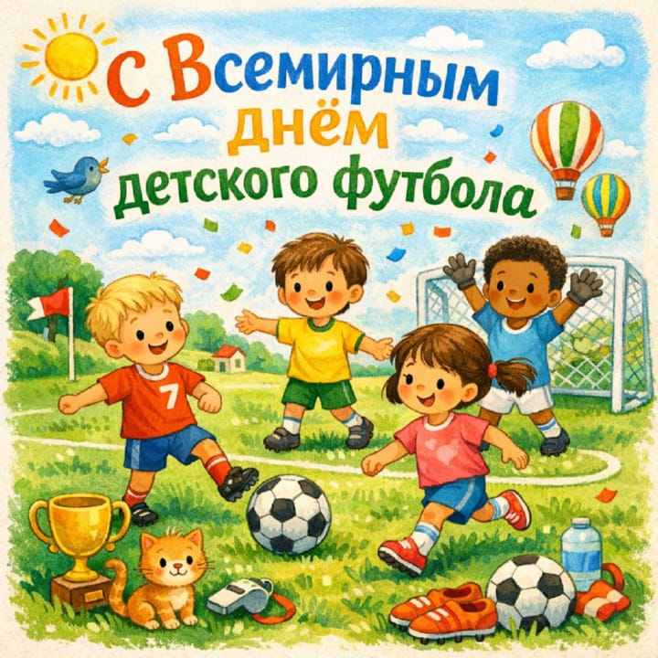 всемирный день детского футбола, открытка №32