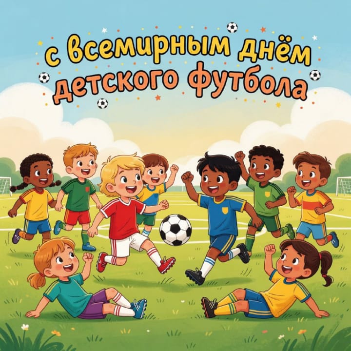 всемирный день детского футбола, открытка №34