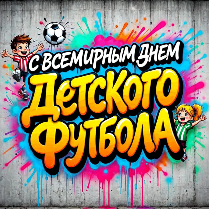 всемирный день детского футбола, открытка №5