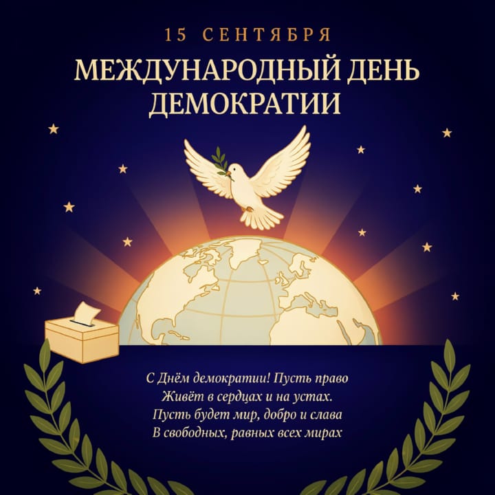 красивая открытка №1 с международным днем демократии
