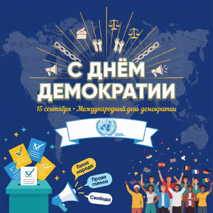 красивая открытка №12 с международным днем демократии