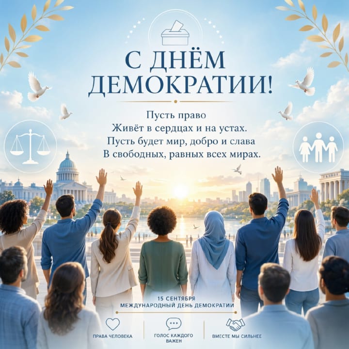 красивая открытка №15 с международным днем демократии