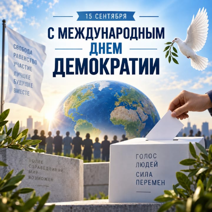 красивая открытка №18 с международным днем демократии