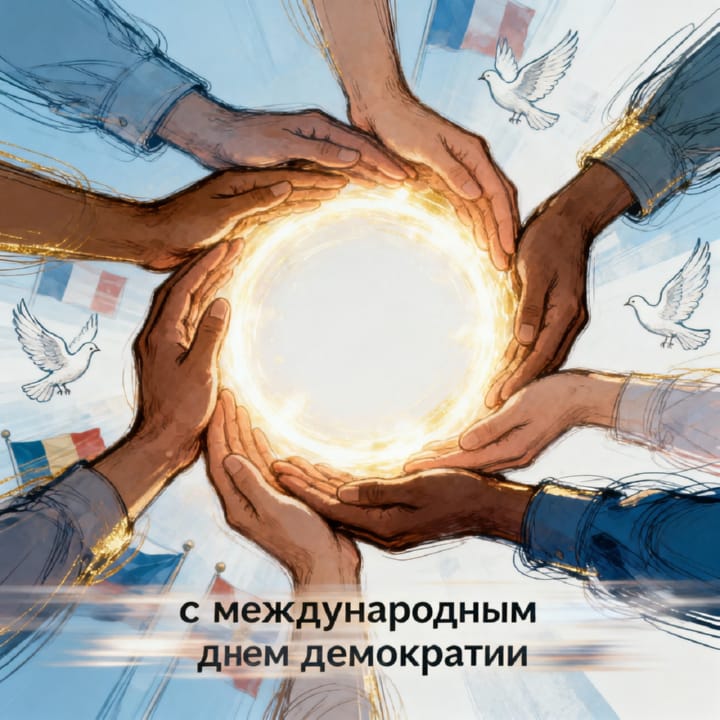 красивая открытка №19 с международным днем демократии