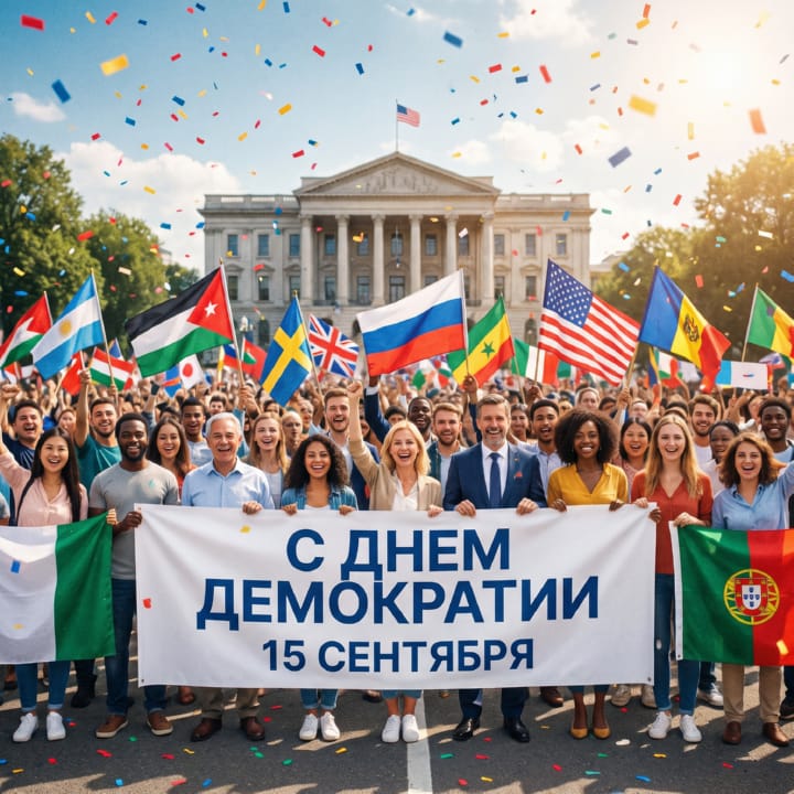 красивая открытка №20 с международным днем демократии