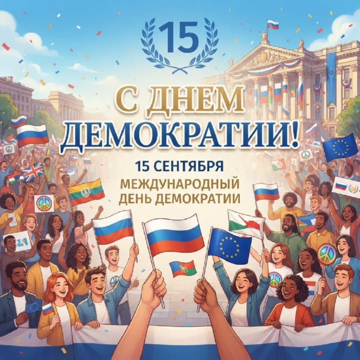 красивая открытка №21 с международным днем демократии