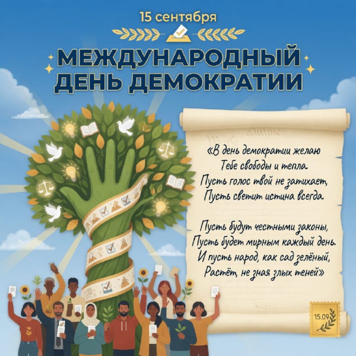 красивая открытка №24 с международным днем демократии