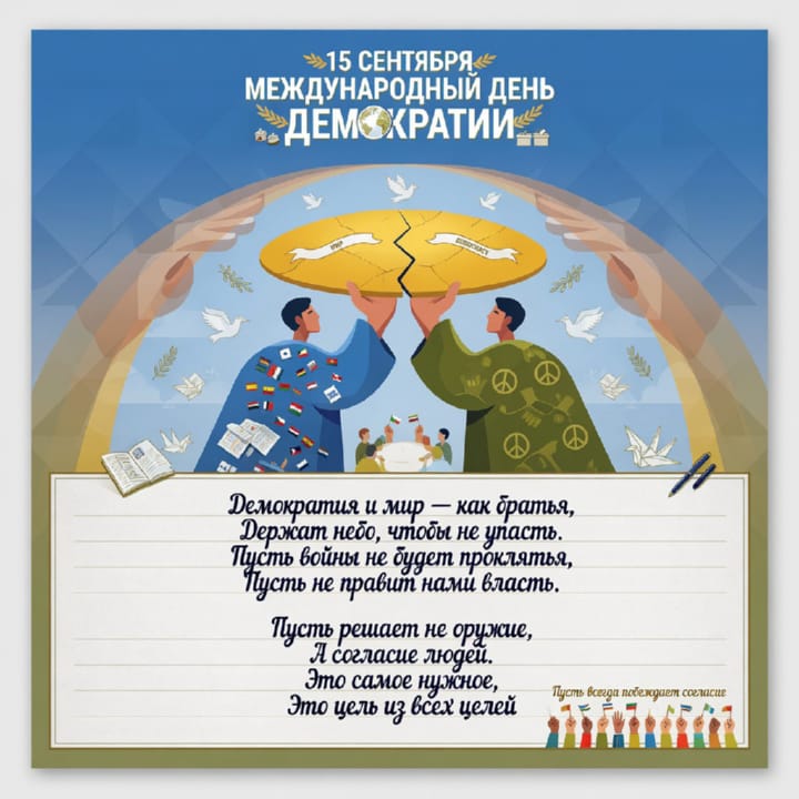 красивая открытка №25 с международным днем демократии