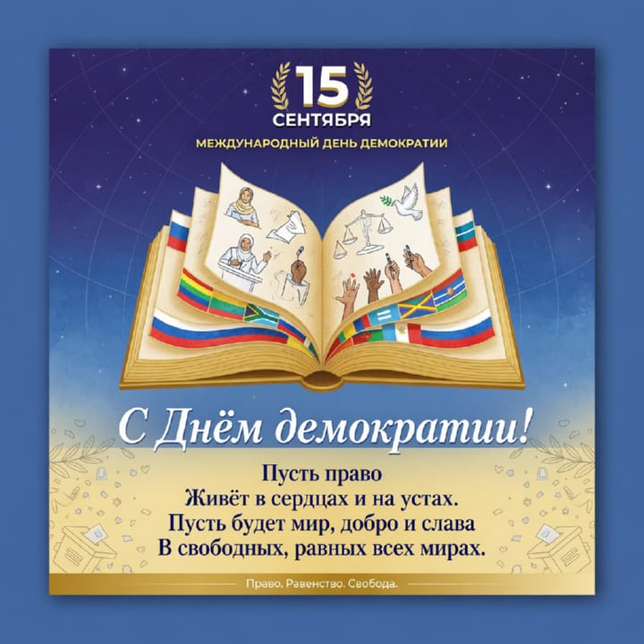 красивая открытка №27 с международным днем демократии