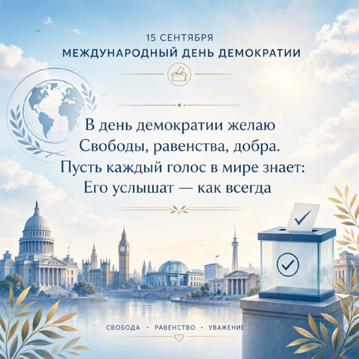 красивая открытка №29 с международным днем демократии