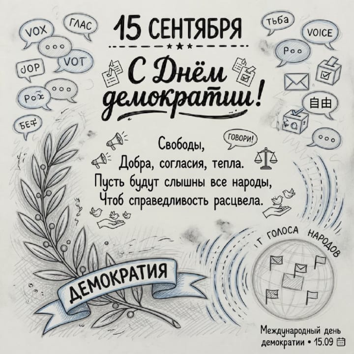 красивая открытка №5 с международным днем демократии