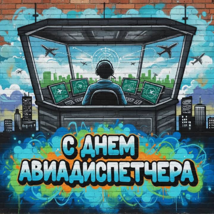 день авиадиспетчера, открытка №18