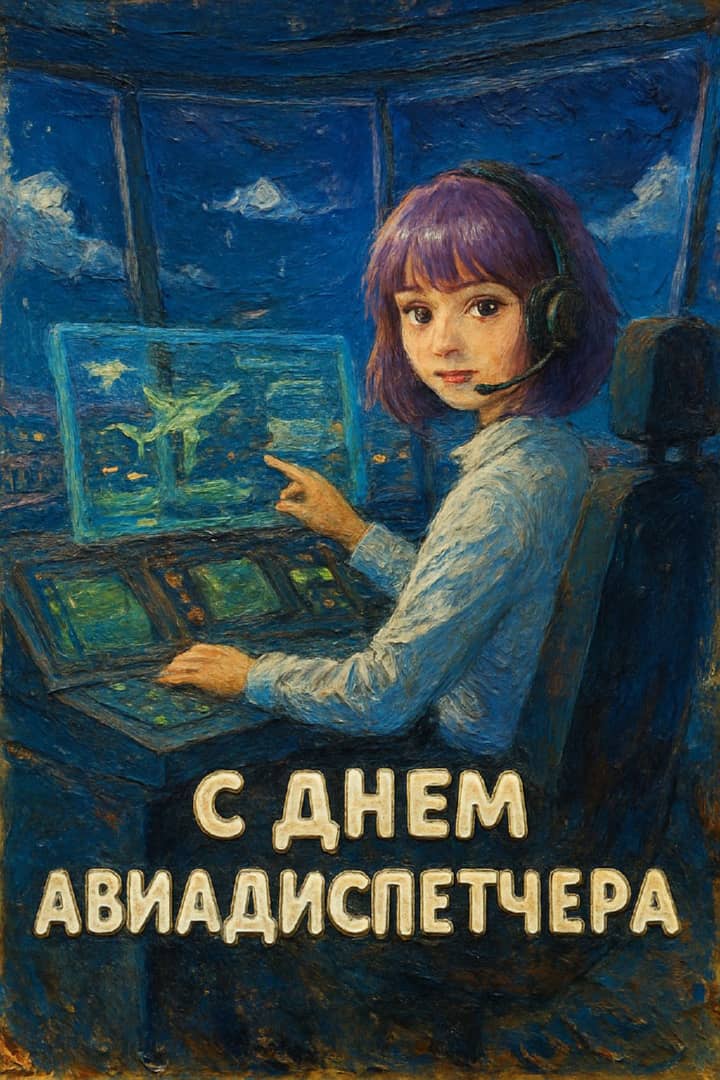 день авиадиспетчера, открытка №20