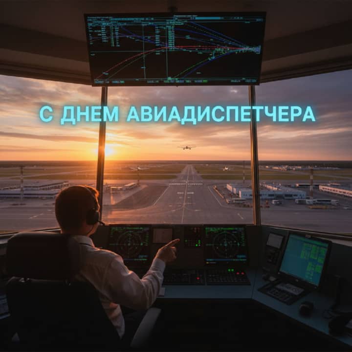 день авиадиспетчера, открытка №5