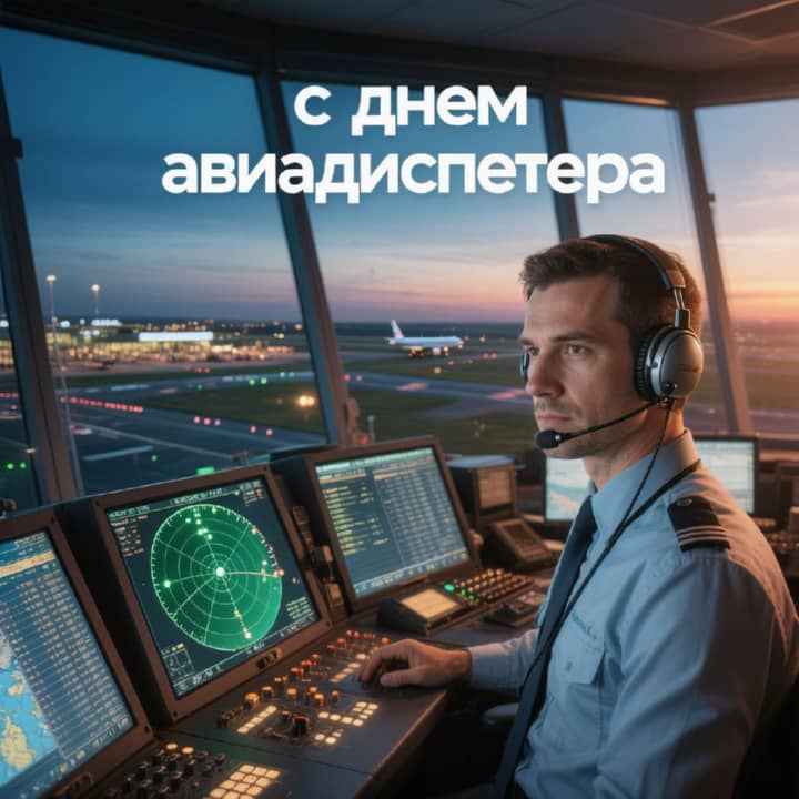 день авиадиспетчера, открытка №8