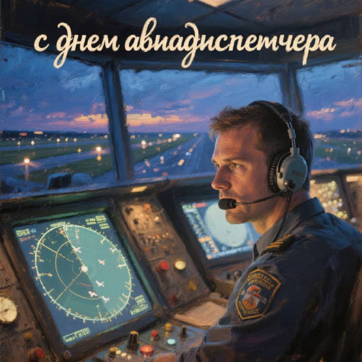 день авиадиспетчера, открытка №9