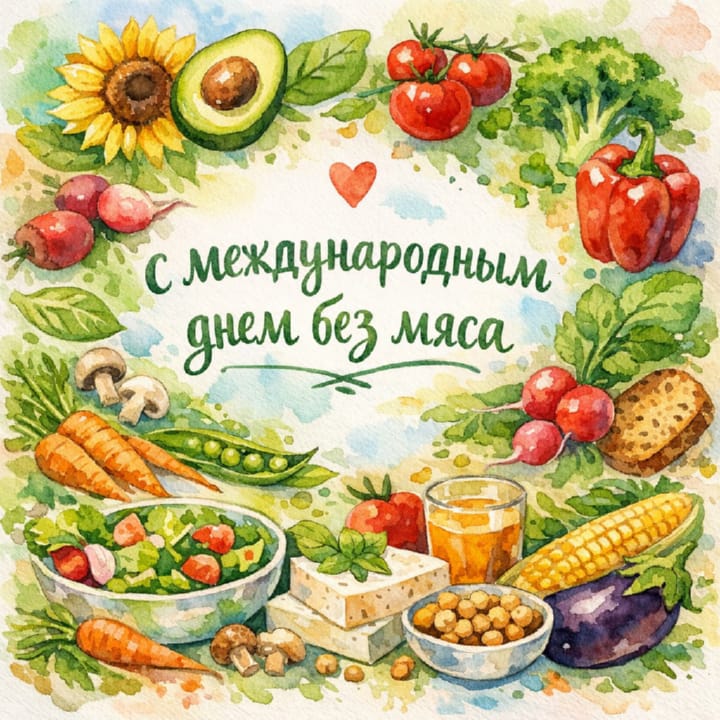 международный день без мяса, открытка №15
