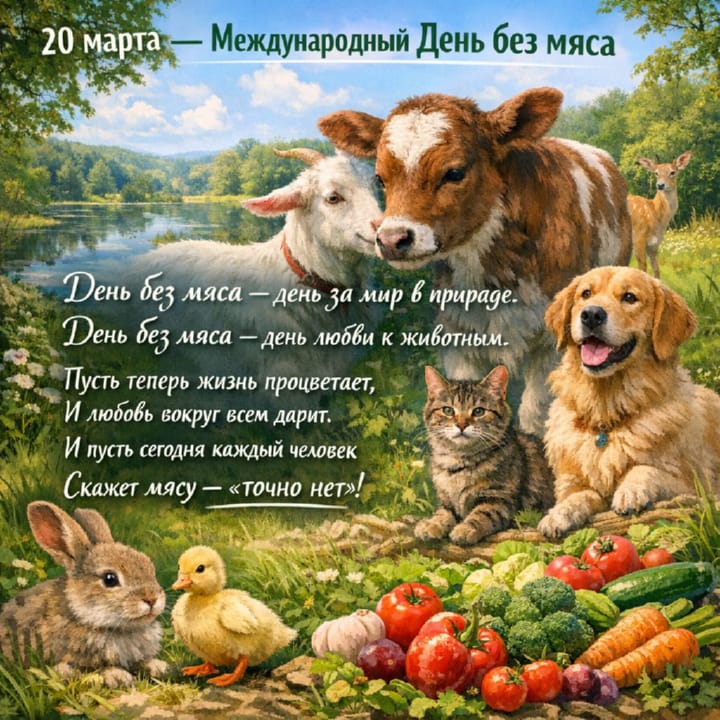 международный день без мяса, открытка №16
