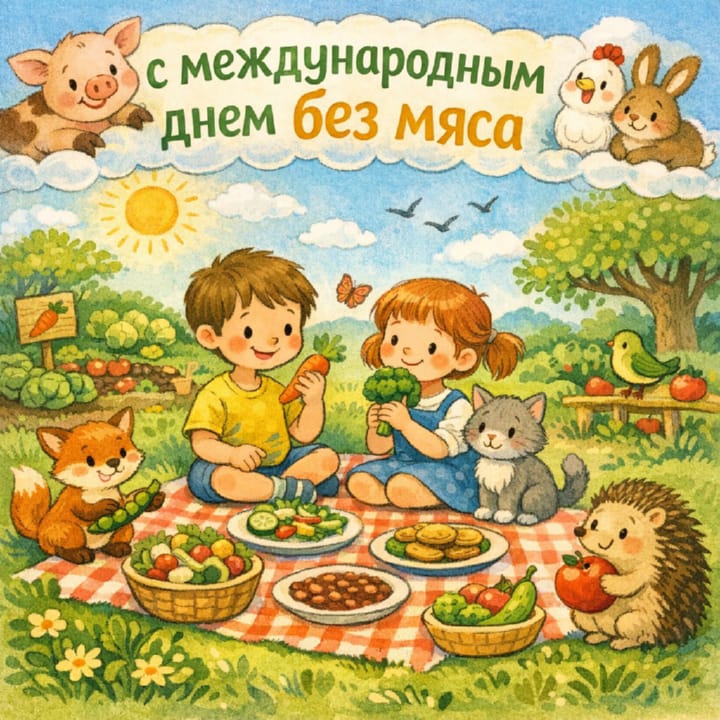 международный день без мяса, открытка №17