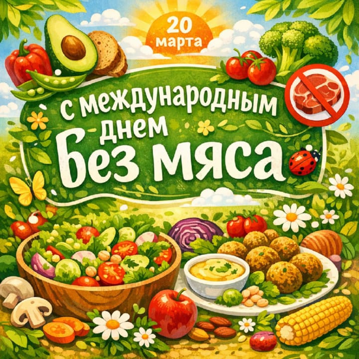 международный день без мяса, открытка №19