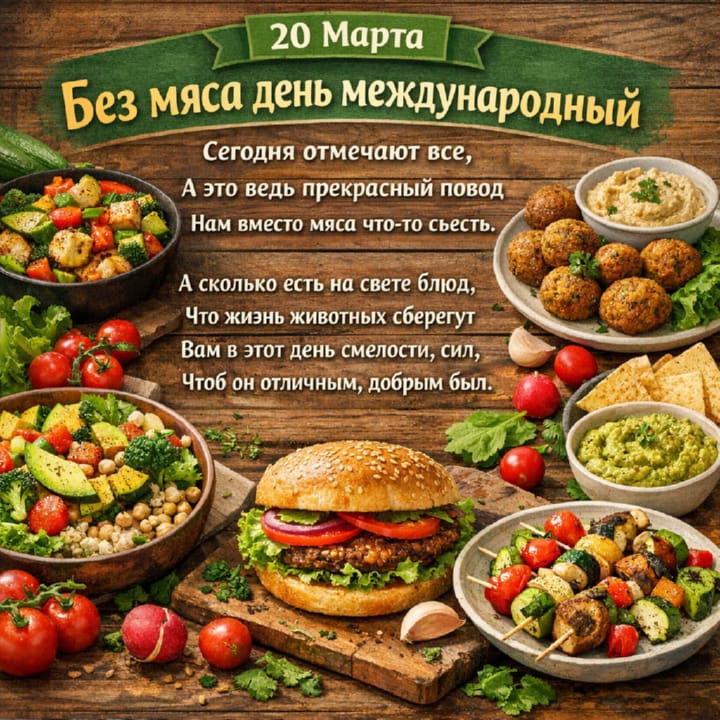 международный день без мяса, открытка №20