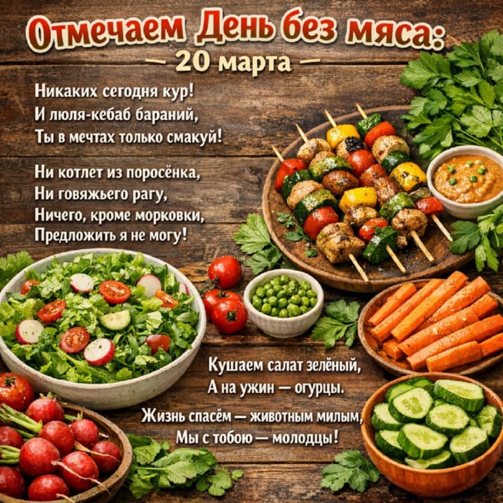 международный день без мяса, открытка №22