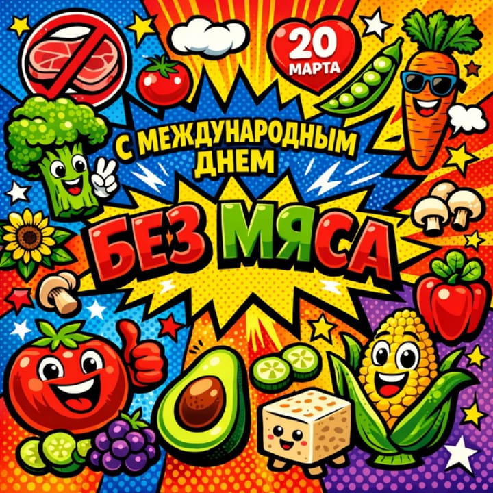 международный день без мяса, открытка №23