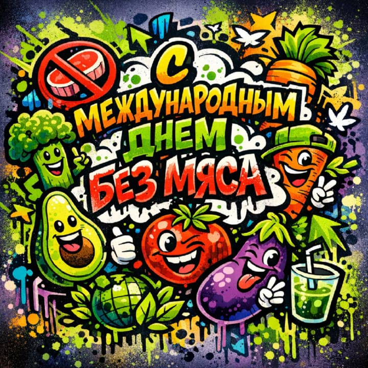 международный день без мяса, открытка №24