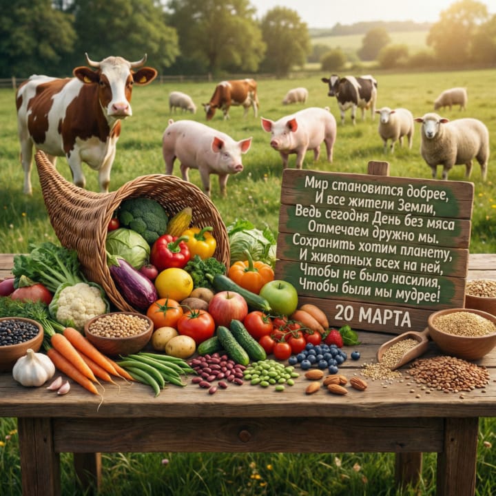 международный день без мяса, открытка №5