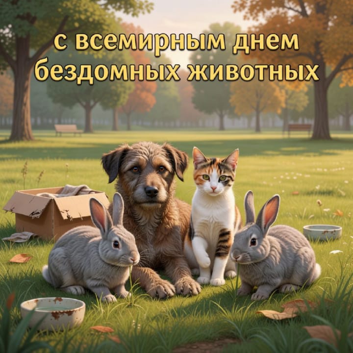 всемирный день бездомных животных, открытка №10