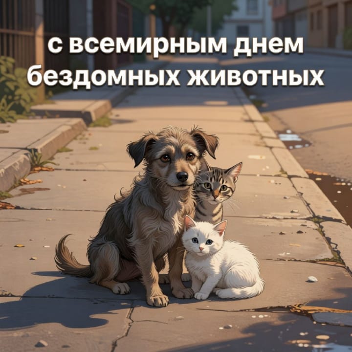 всемирный день бездомных животных, открытка №13
