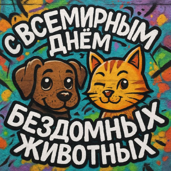 всемирный день бездомных животных, открытка №27