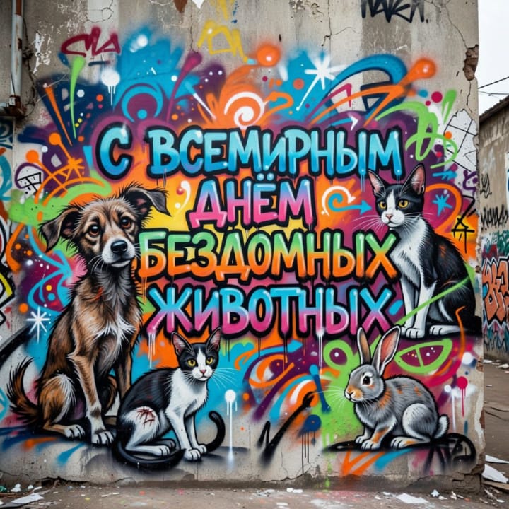 всемирный день бездомных животных, открытка №28