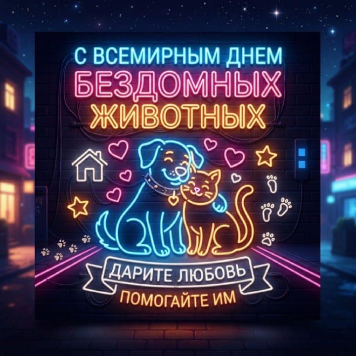 всемирный день бездомных животных, открытка №5
