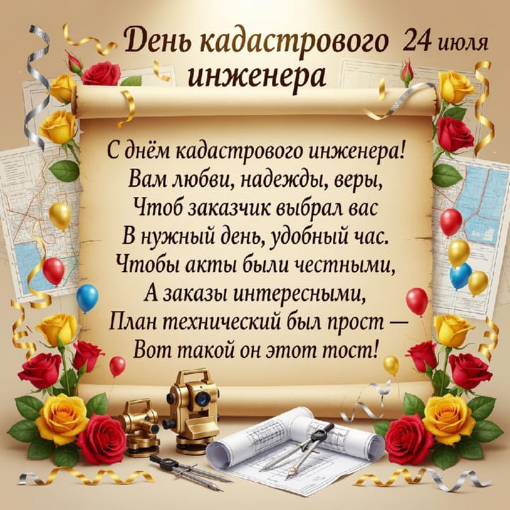 день кадастрового инженера в России, открытка №12