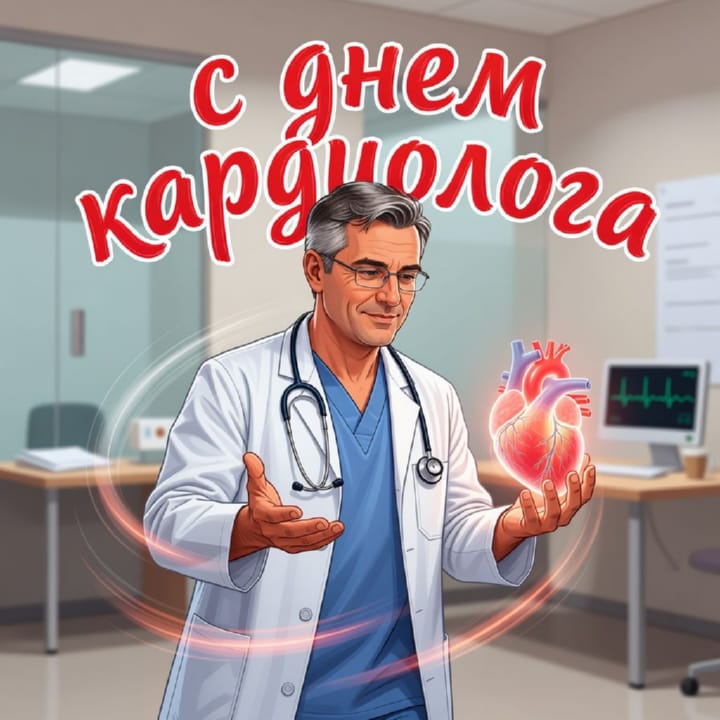 день кардиолога, открытка №14