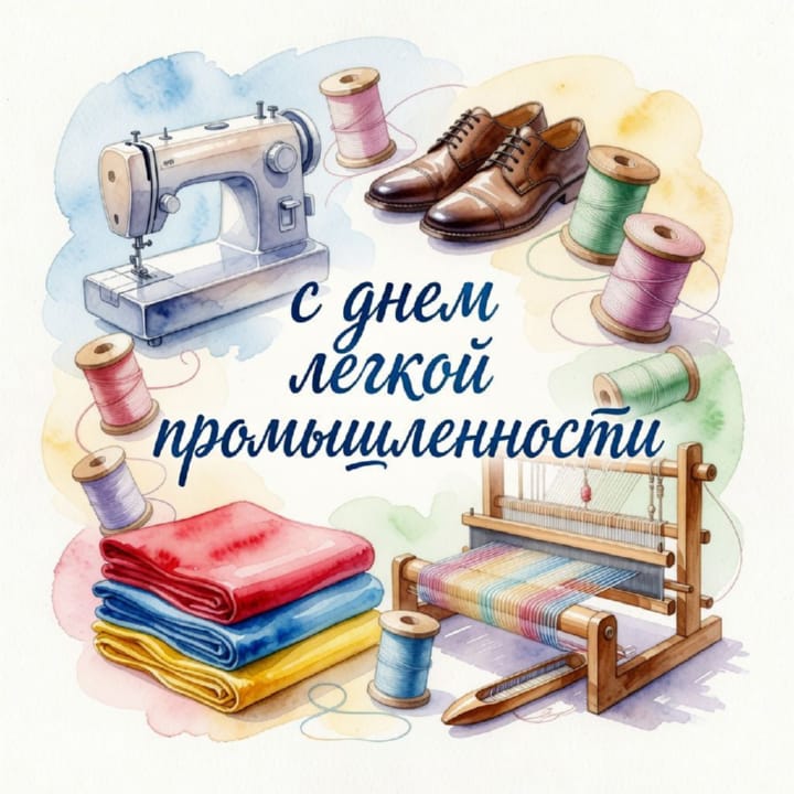 день легкой промышленности, открытка №11