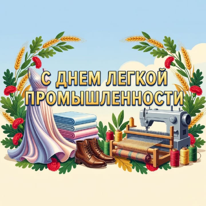 день легкой промышленности, открытка №12