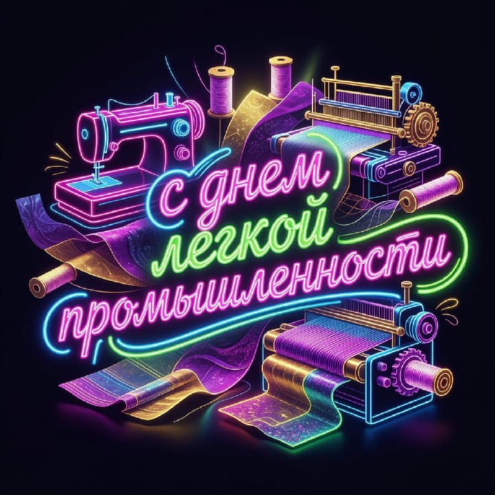 день легкой промышленности, открытка №13