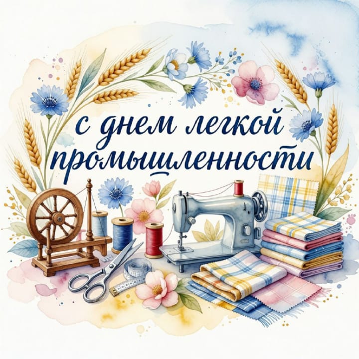 день легкой промышленности, открытка №14