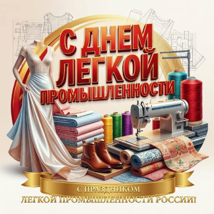 день легкой промышленности, открытка №17
