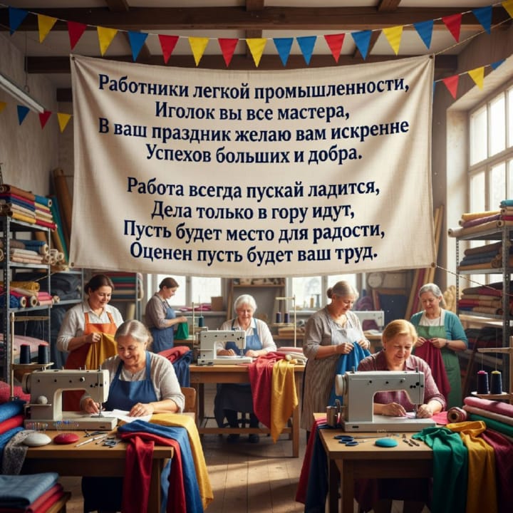 день легкой промышленности, открытка №19