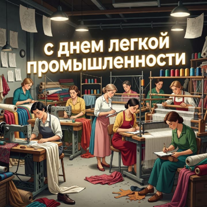день легкой промышленности, открытка №21