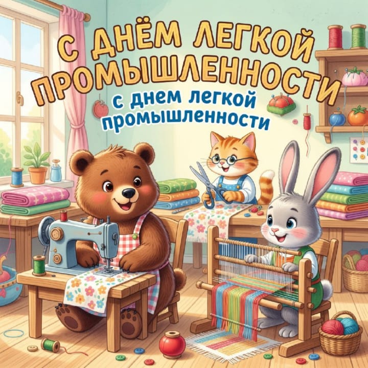 день легкой промышленности, открытка №23